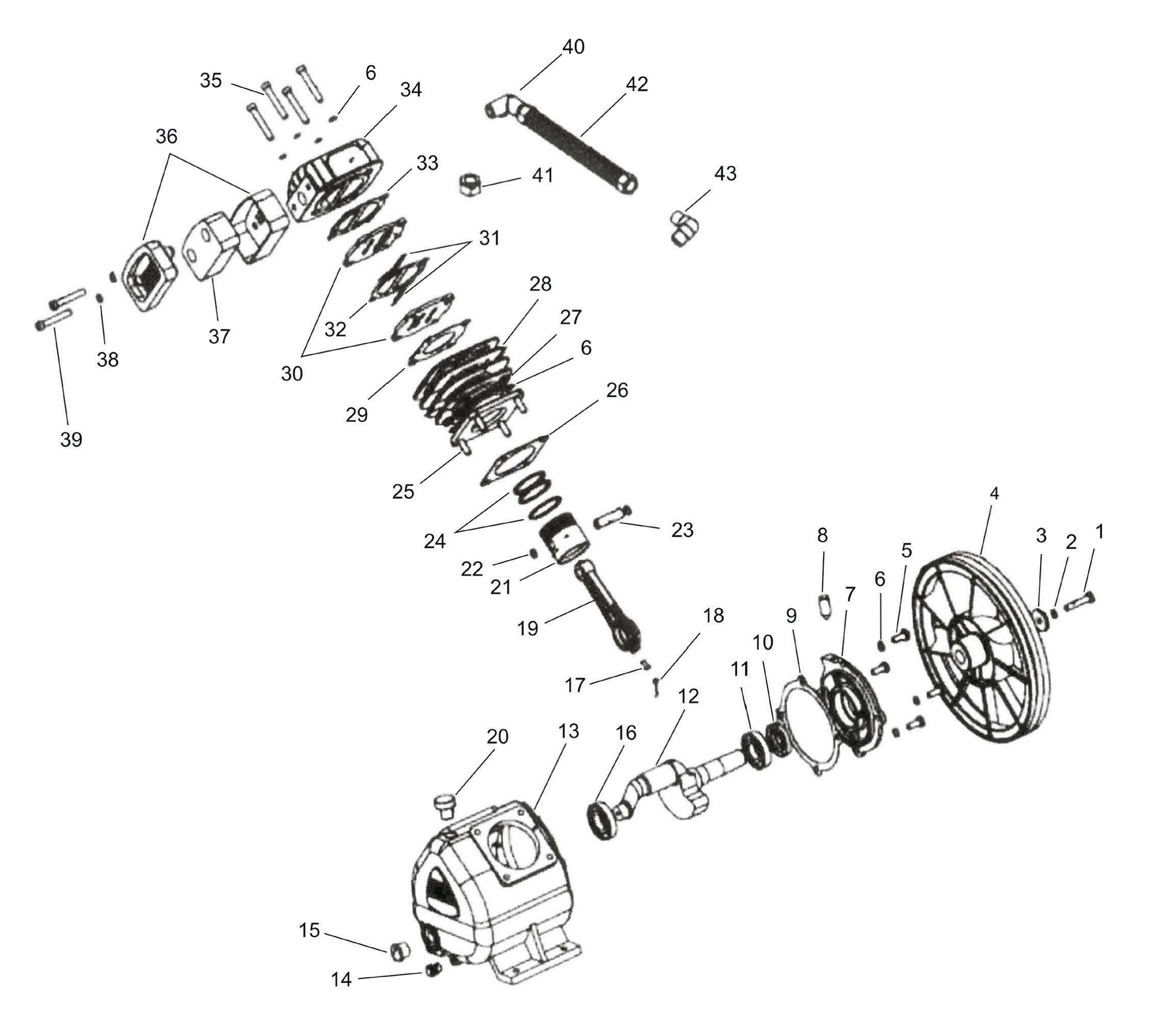 2.2 KW piston compressor - 150 litres - 21 m3/h - 230V - V-twin cylinder - PCAP150VM21 